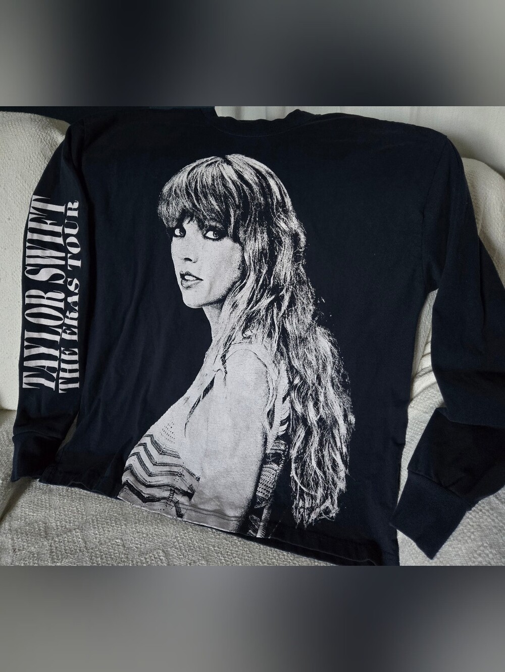 Taylor Swift Long Sleves Dark Gray T-Shirt Soze S